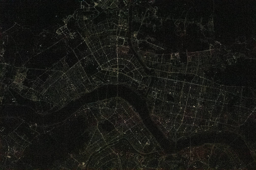 Night time shot of Seoul, South Korea