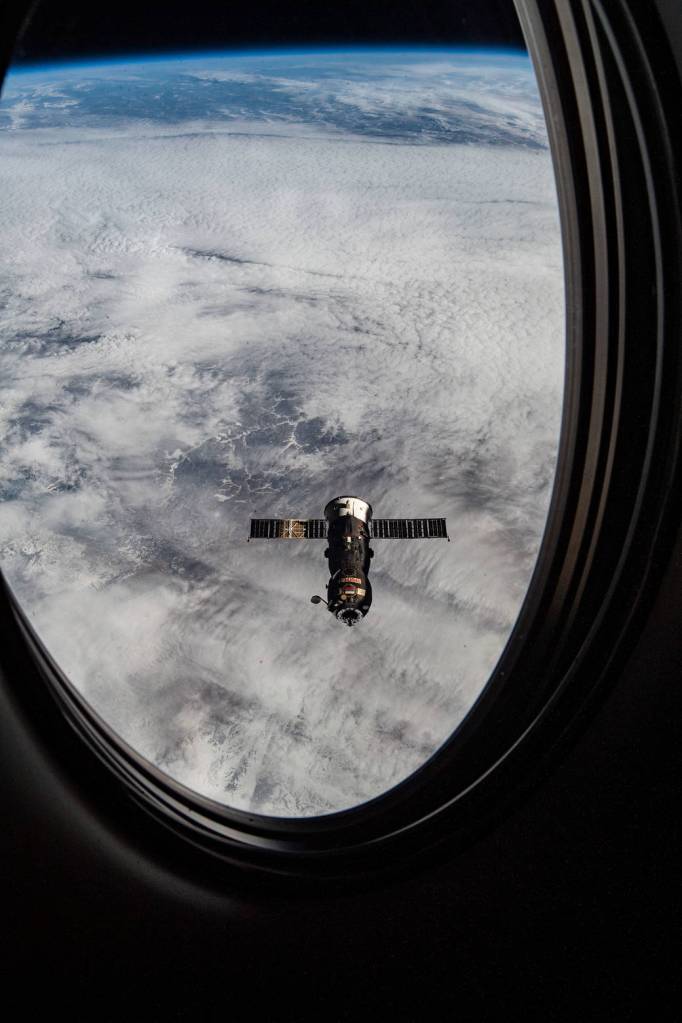 View of the departing ISS Progress 76 resupply ship