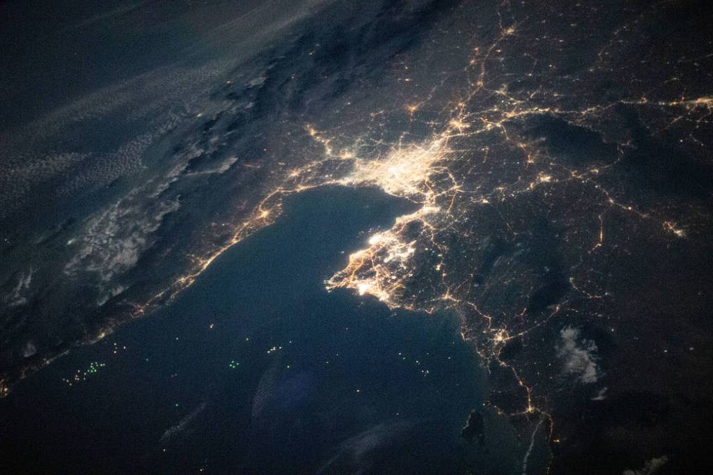 The night lights of Bangkok, the capital of Thailand