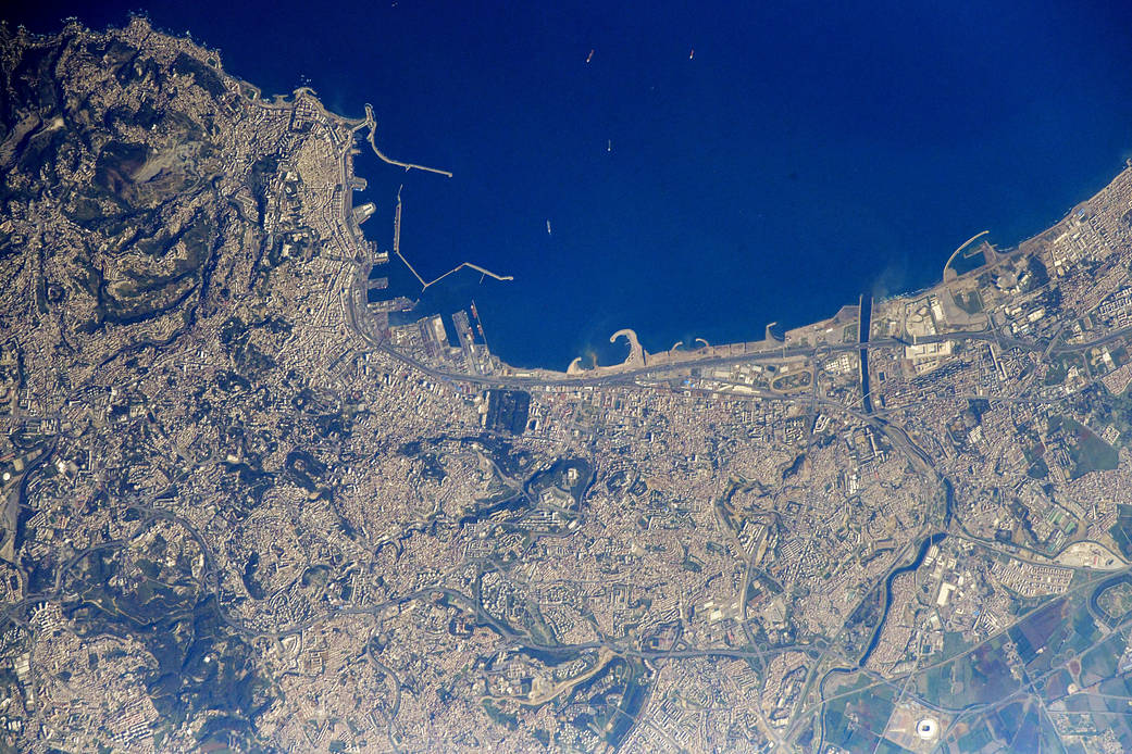 The city of Algiers on the Mediterranean coast
