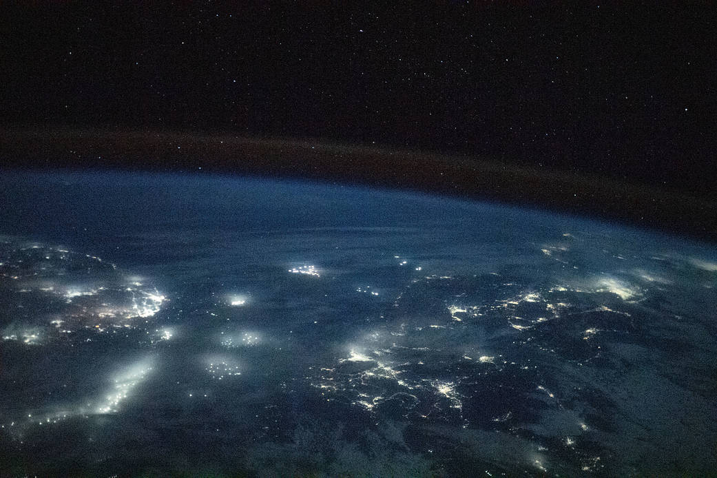The well-lit nations of South Korea and Japan