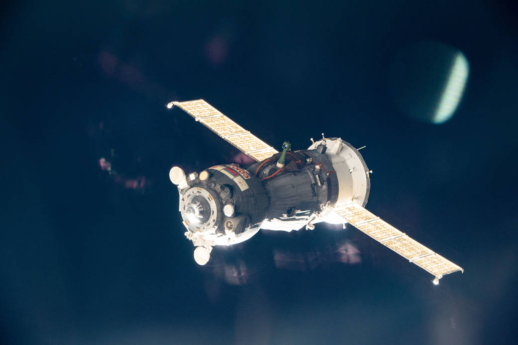The Soyuz MS-17 crew ship maneuvers to its new port