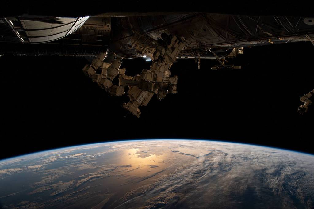 The sun’s glint beams off the Atlantic Ocean