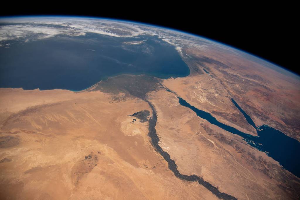 The Nile Delta, The Sinai Peninsula, and The Mediterranean Sea