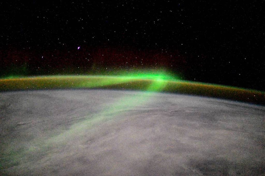 Aurora above the Indian Ocean