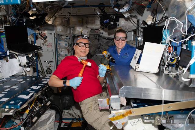 Expedition 64 Flight Engineers Soichi Noguchi and Kate Rubins