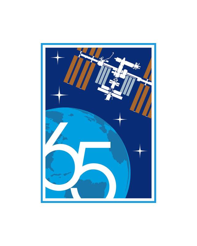 The official insignia of the Expedition 65 mission