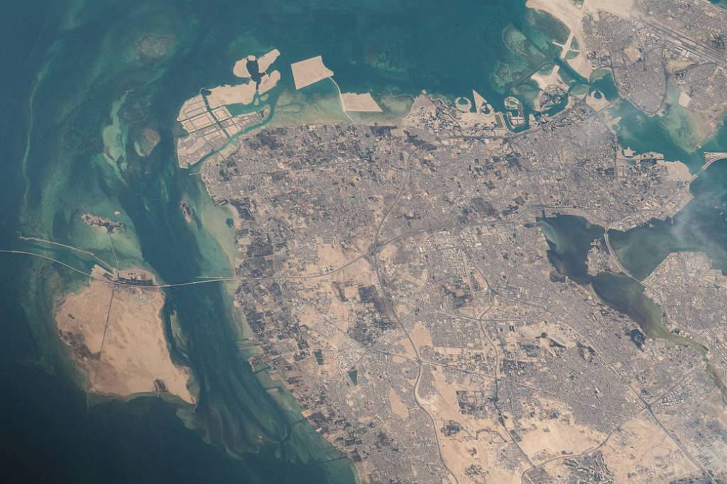 The north coast of the island nation of Bahrain
