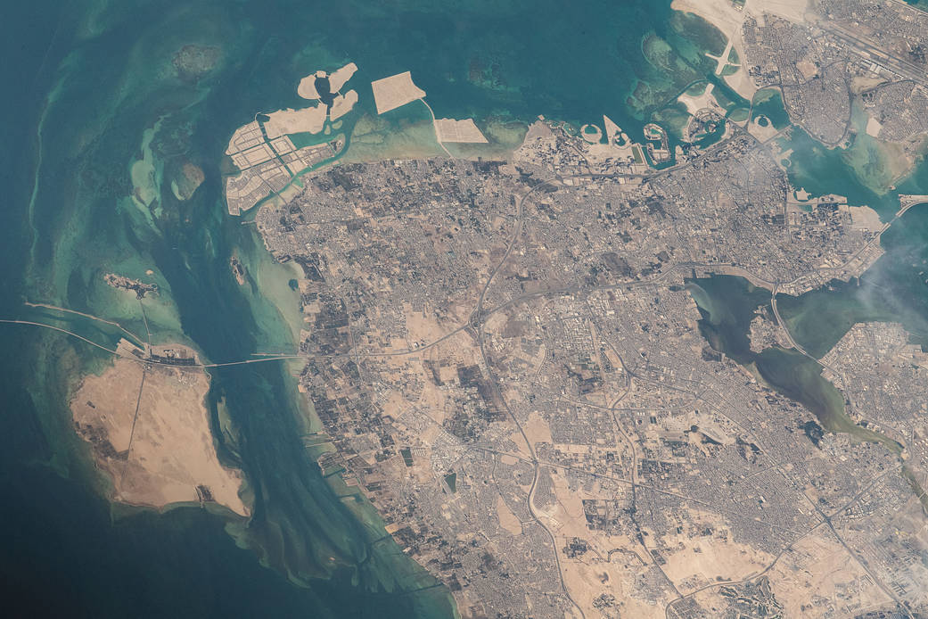 The north coast of the island nation of Bahrain