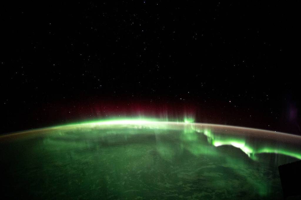 An aurora above the Indian Ocean
