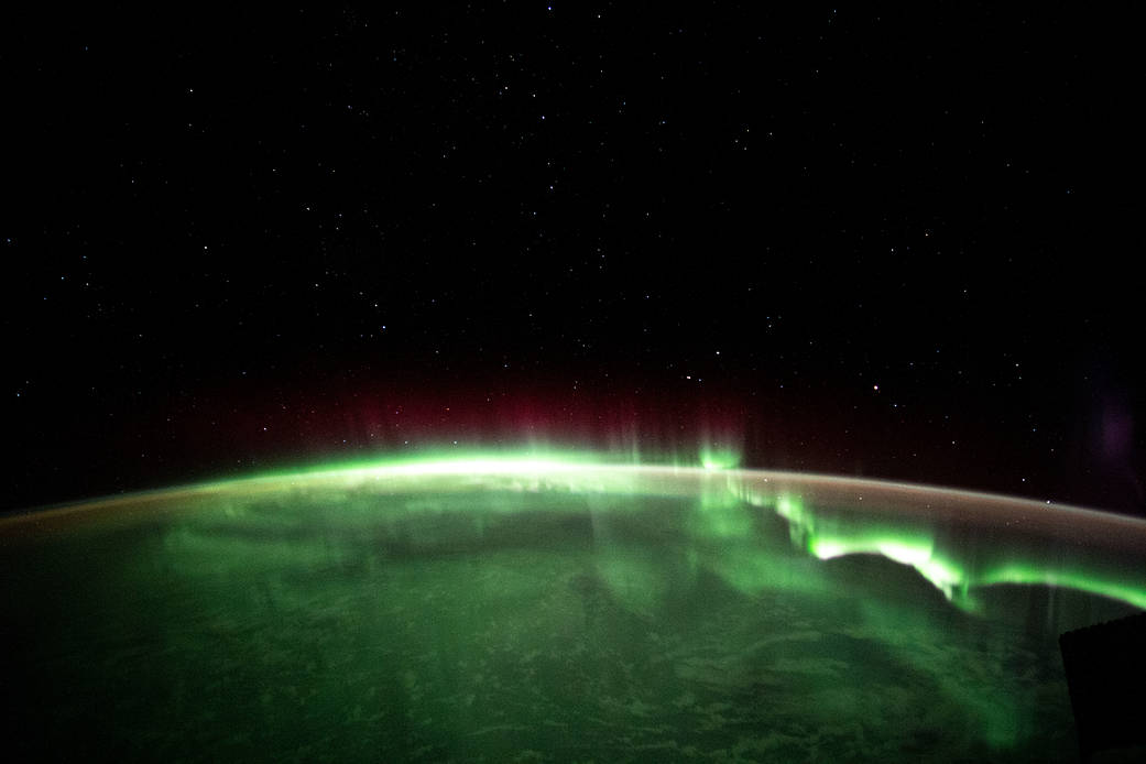 An aurora above the Indian Ocean