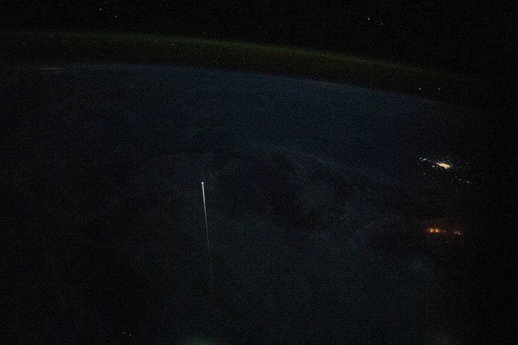 The SpaceX Crew Dragon Resilience reenters Earth's atmosphere