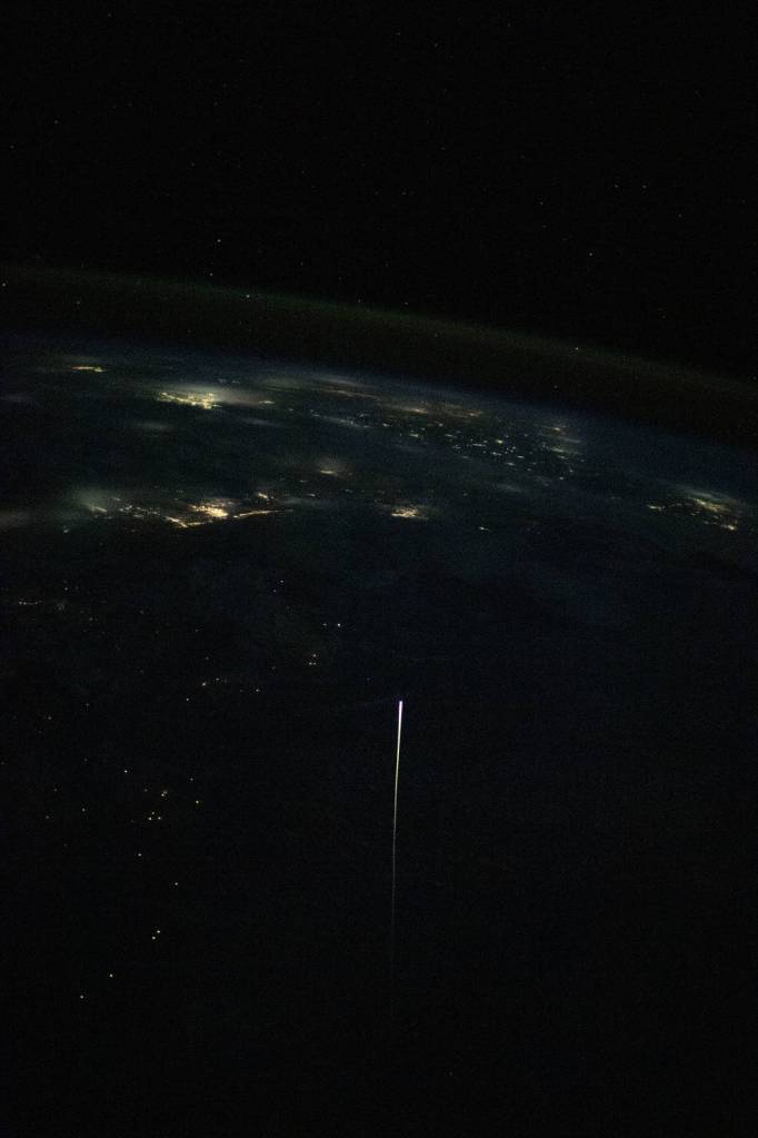 The SpaceX Crew Dragon Resilience reenters Earth’s atmosphere