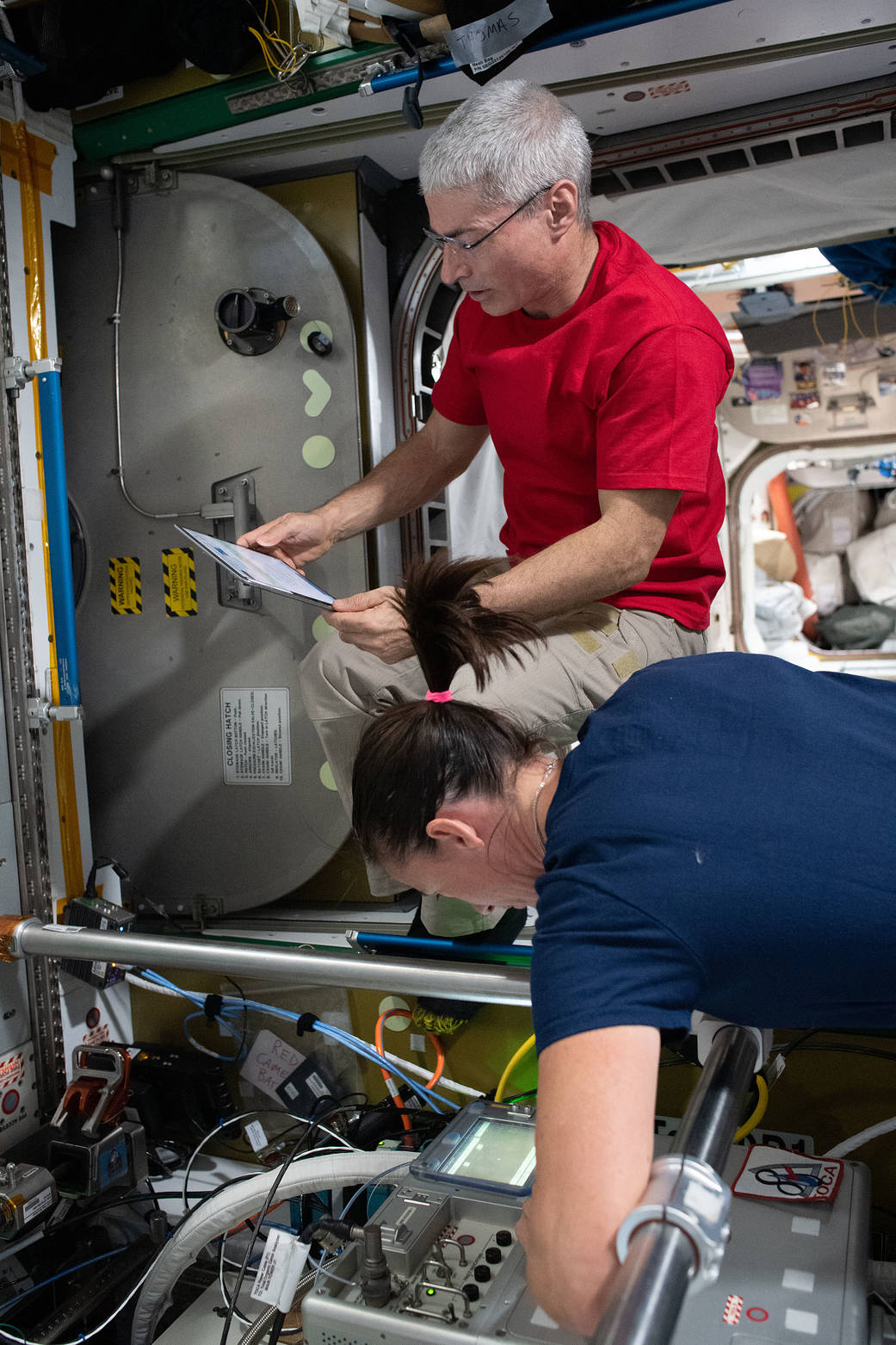 NASA astronauts Mark Vande Hei and Megan McArthur