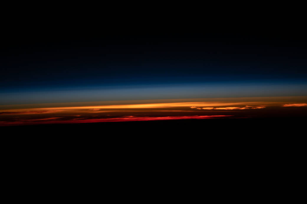 A sunset above the Atlantic Ocean