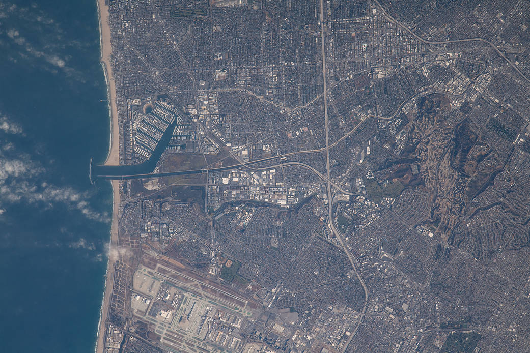 The unincorporated community of Marina Del Rey west of Los Angeles