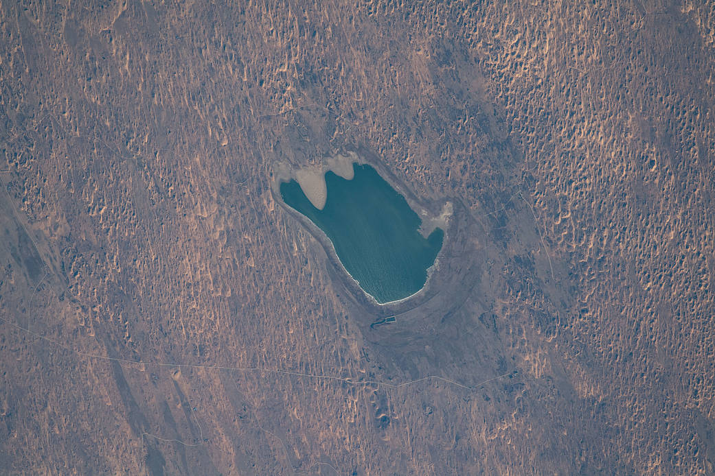 A small lake is pictured in Inner Mongolia, China