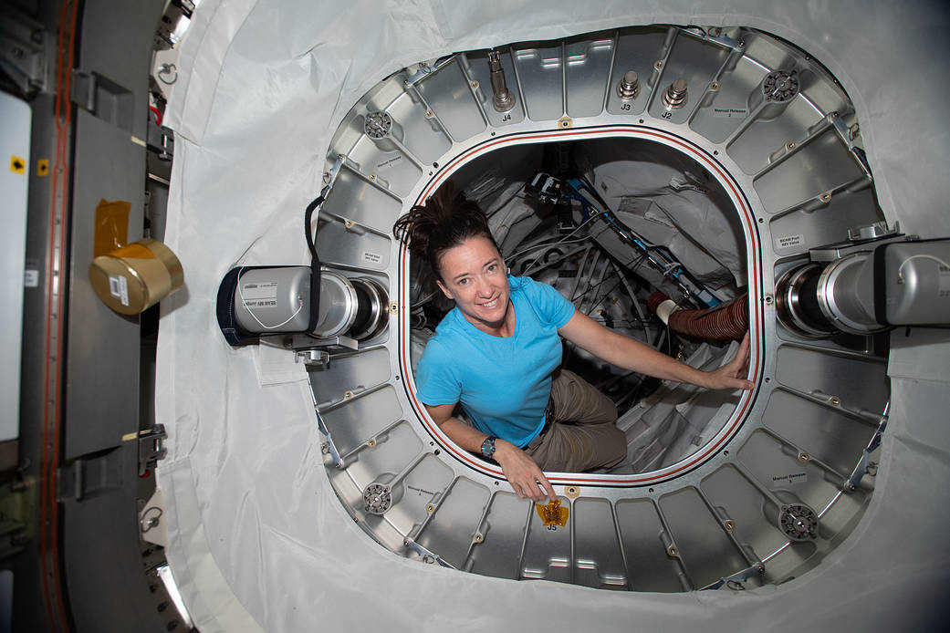 NASA astronaut Megan McArthur inside BEAM