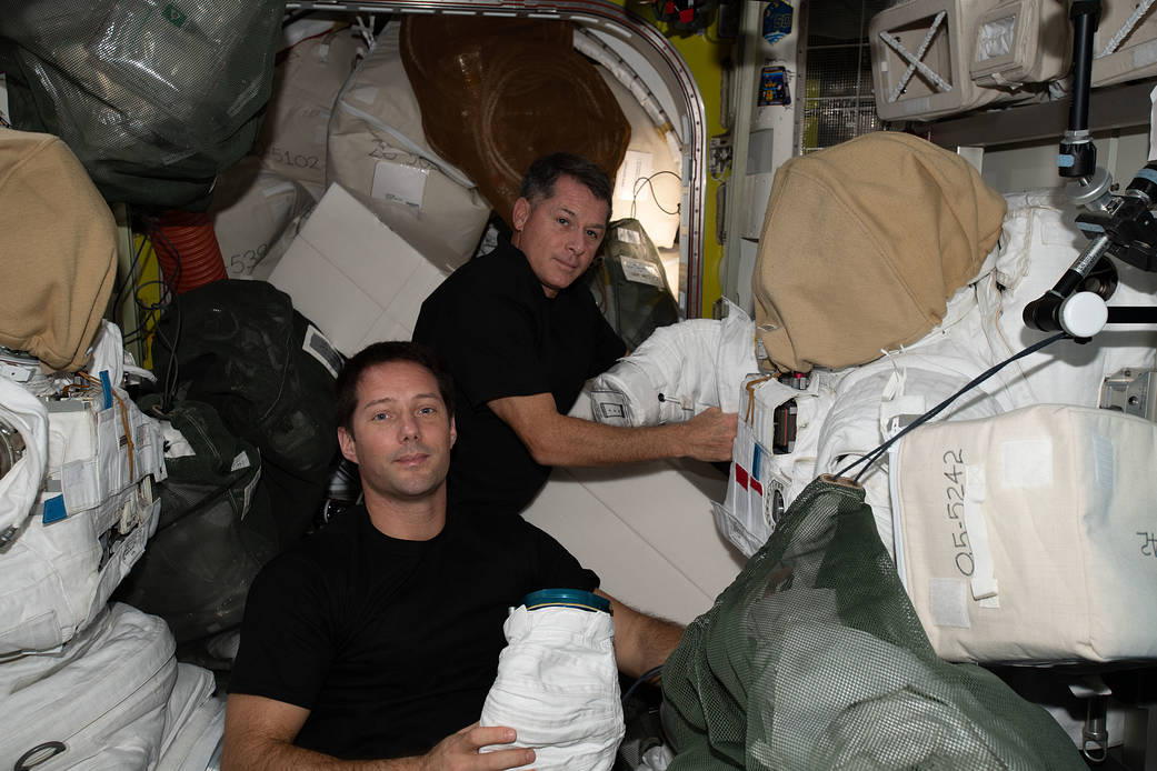 Expedition 65 Flight Engineers Thomas Pesquet and Shane Kimbrough