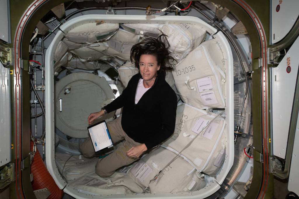Astronaut Megan McArthur is inside the Harmony module