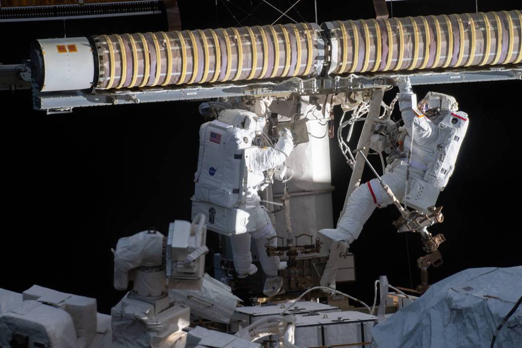 Spacewalkers Shane Kimbrough and Thomas Pesquet