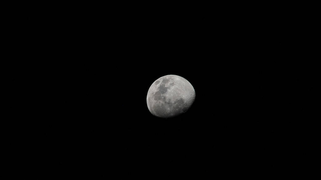 The waxing gibbous Moon above the Indian Ocean