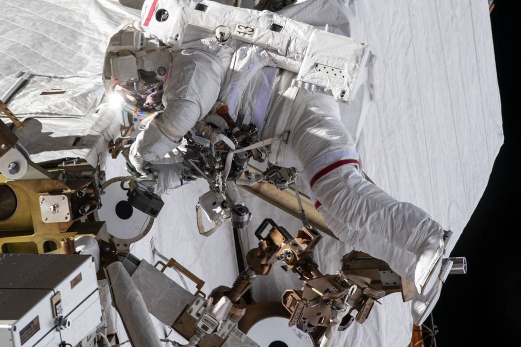 Spacewalker Thomas Pesquet of ESA