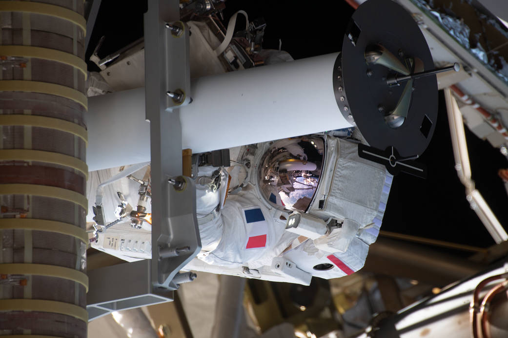 Spacewalker Thomas Pesquet of ESA