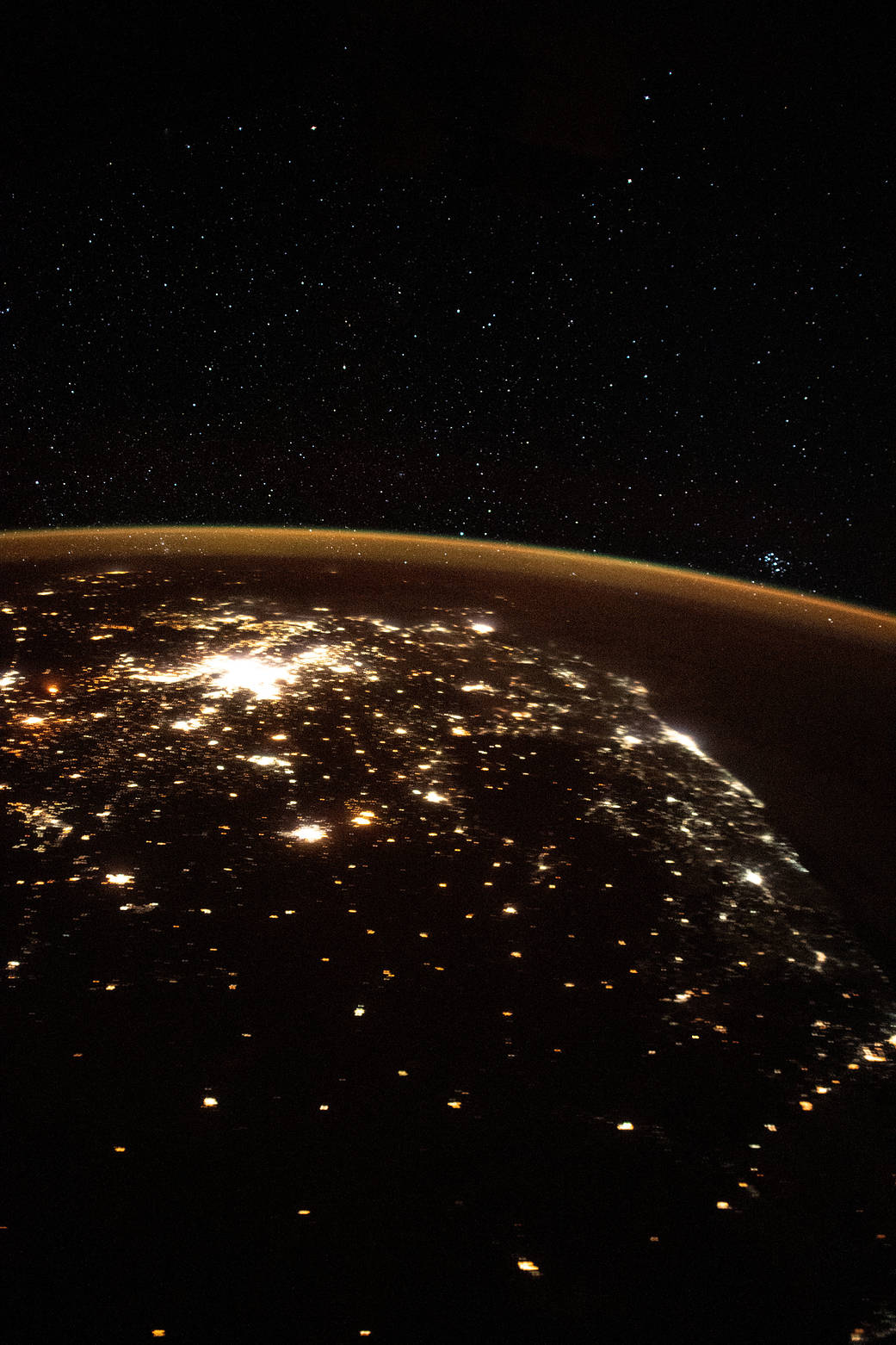 The night lights of South Africa