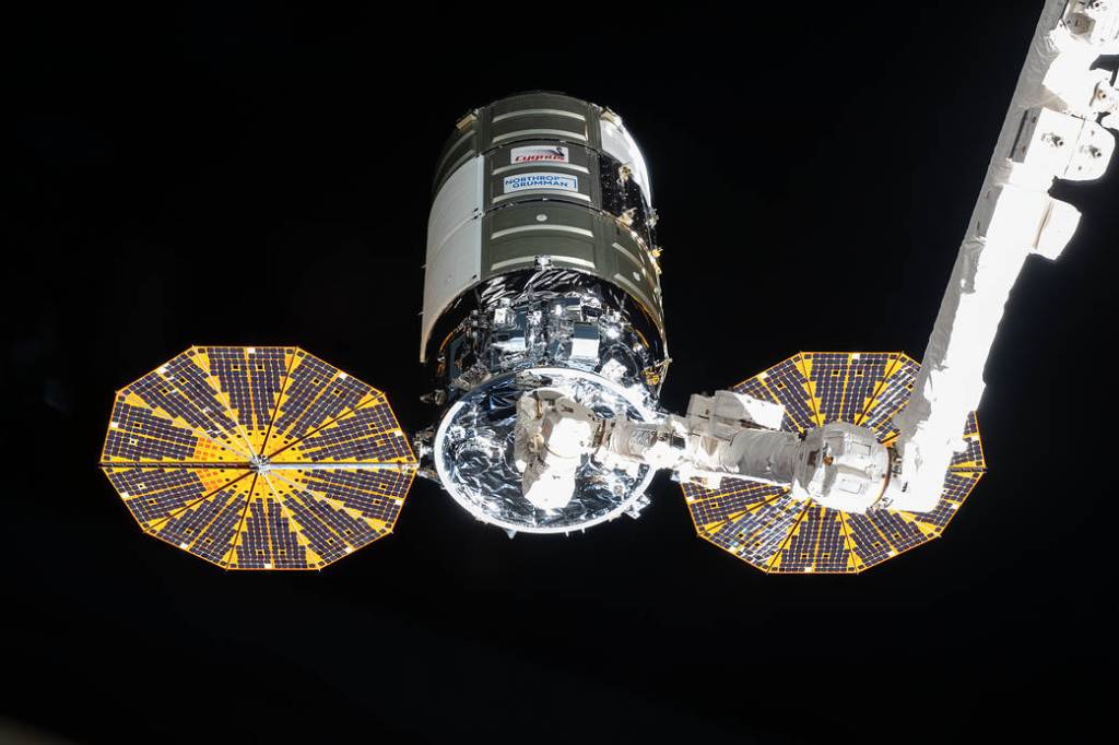 Cygnus is pictured shortly after it was captured