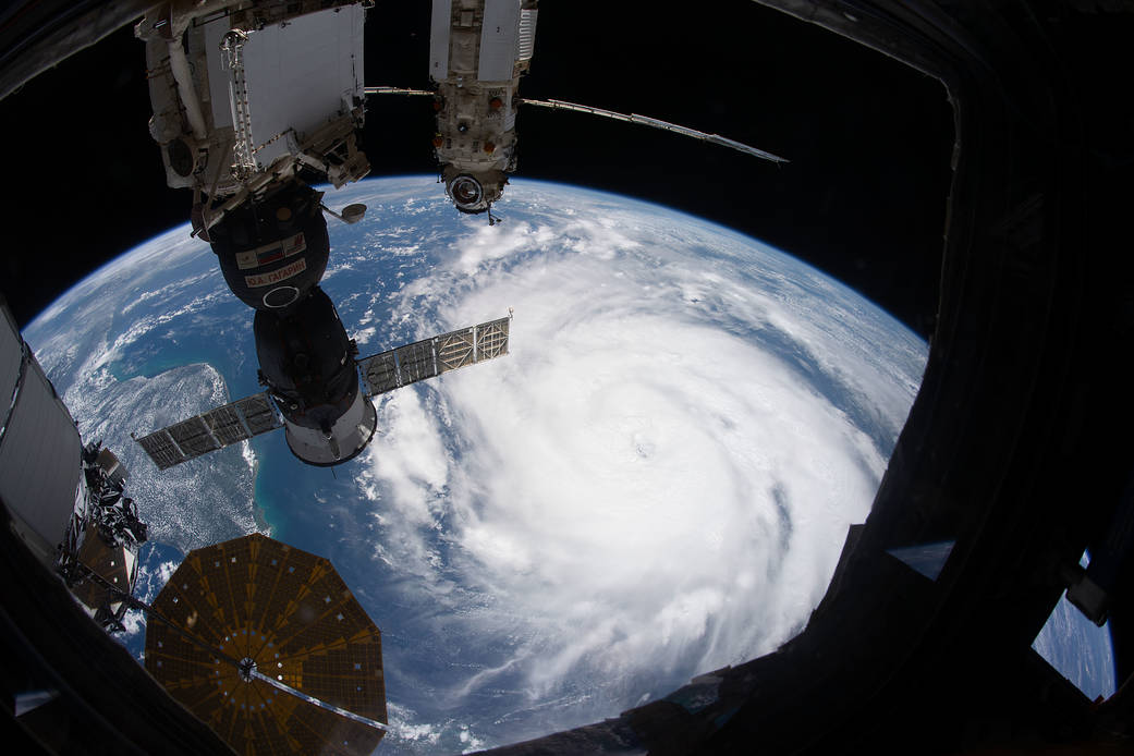 Hurricane Ida is pictured as a category 2 storm