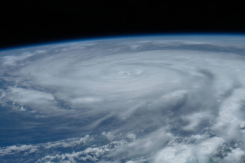 Hurricane Ida is pictured as a category 2 storm