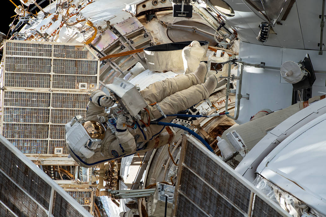 Russian spacewalker Pyotr Dubrov