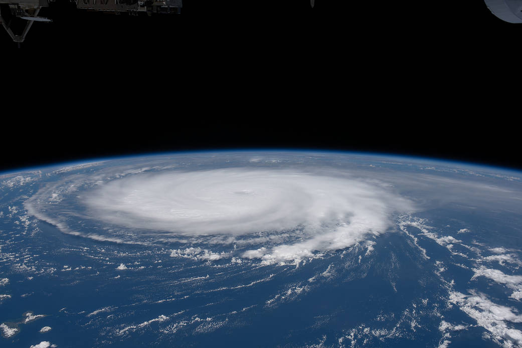 Hurricane Sam churns in the Atlantic Ocean