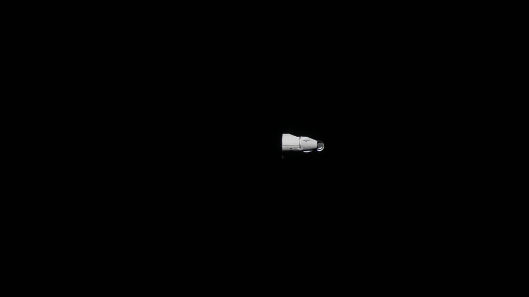 The SpaceX Cargo Dragon departs the space station