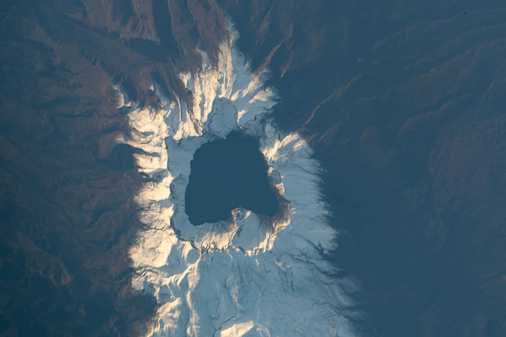 Heaven Lake on the active volcano Paektu Mountain