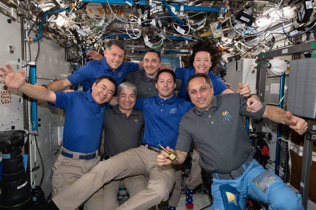 The seven-member Expedition 66 crew