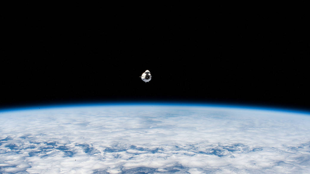 The SpaceX Crew Dragon Endeavour departs the space station