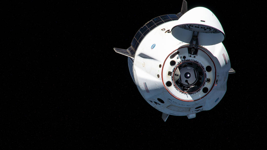 The SpaceX Crew Dragon Endeavour departs the space station