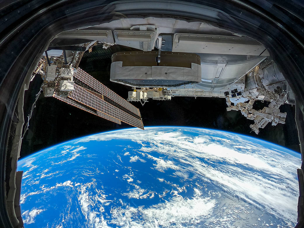 The south Pacific Ocean pictured from the space station