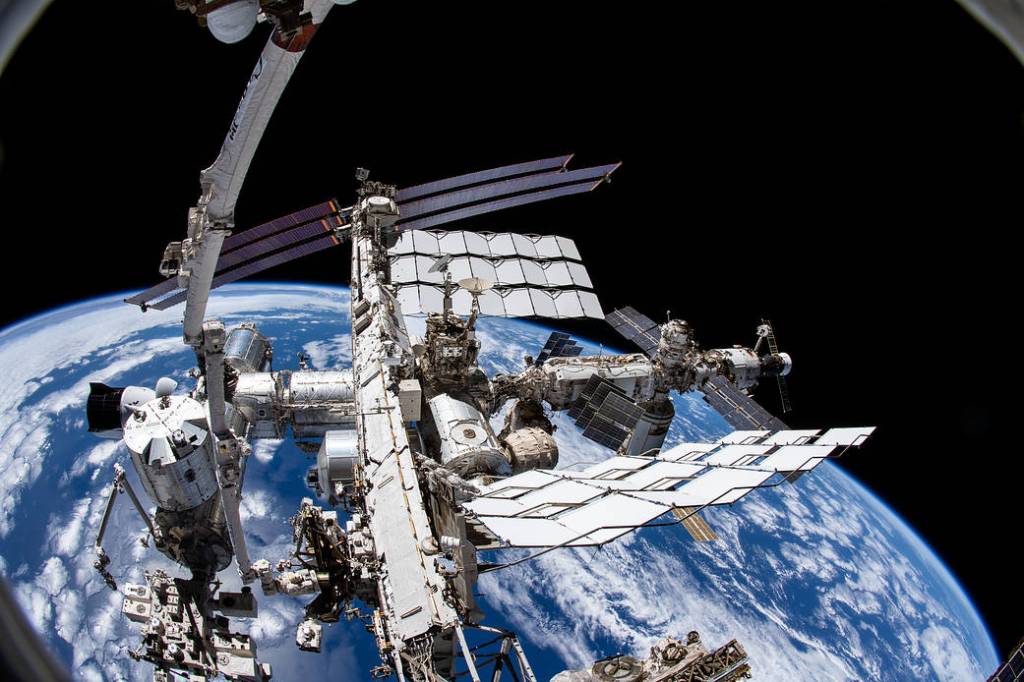 View from NASA spacewalker Thomas Marshburn’s camera