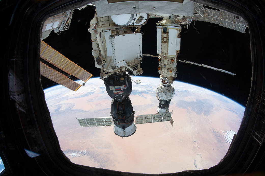 The space station above the Algeria-Tunisia border