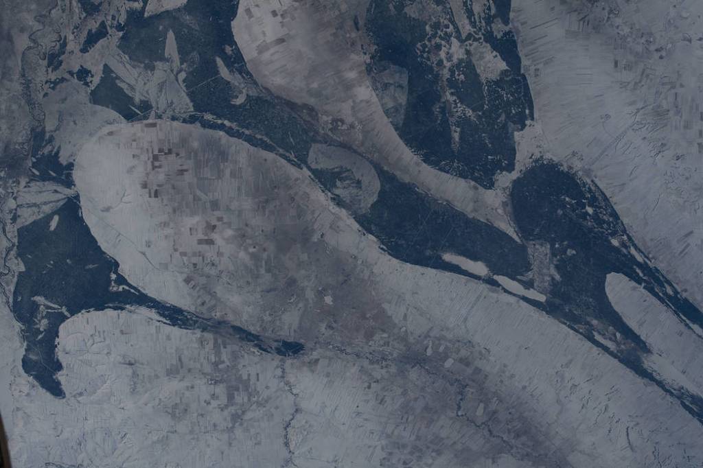 Kazakhstan’s snowy, northeast border with Russia