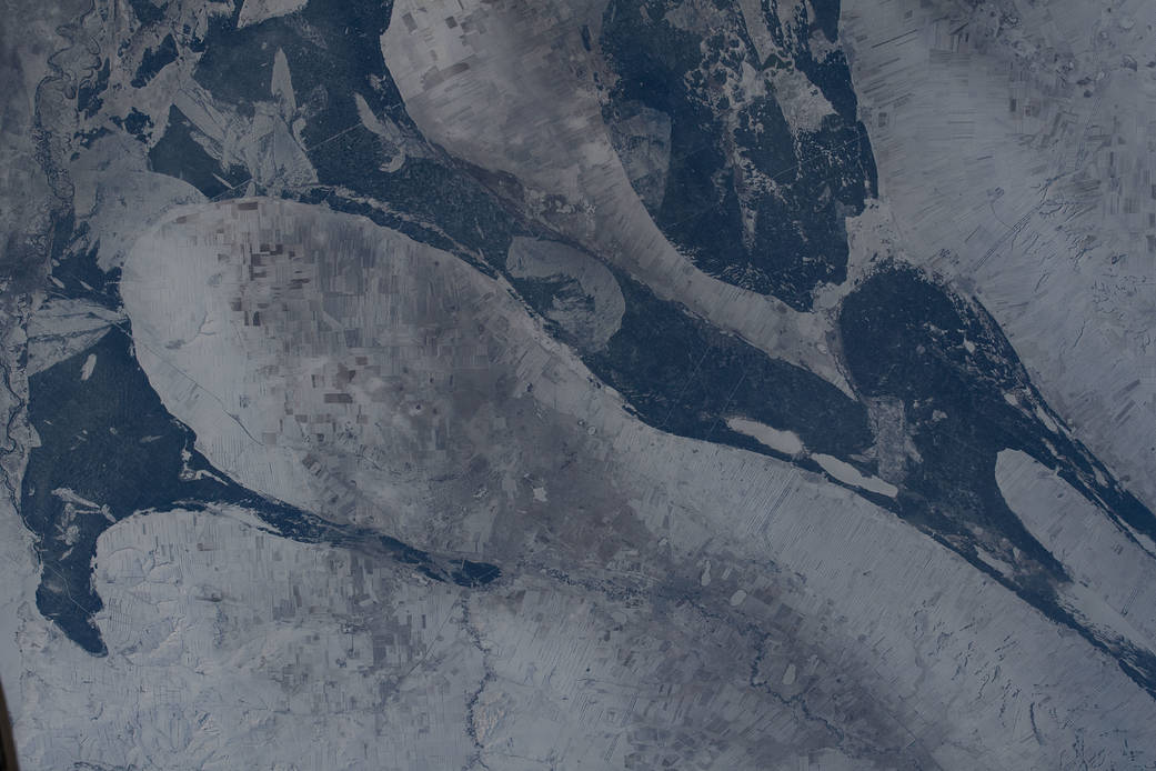 Kazakhstan's snowy, northeast border with Russia
