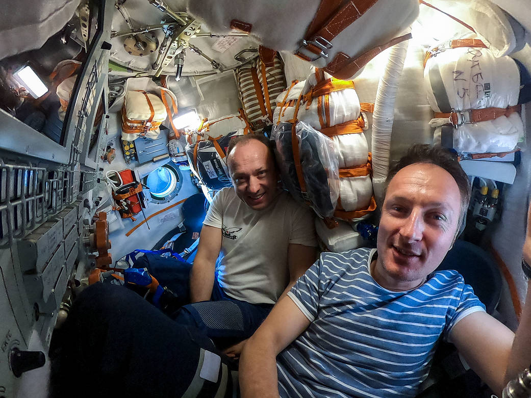 Cosmonaut Alexander Misurkin and astronaut Matthias Maurer