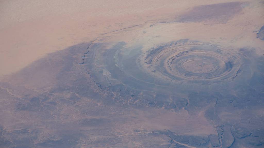 The Richat structure in the African nation of Mauritania