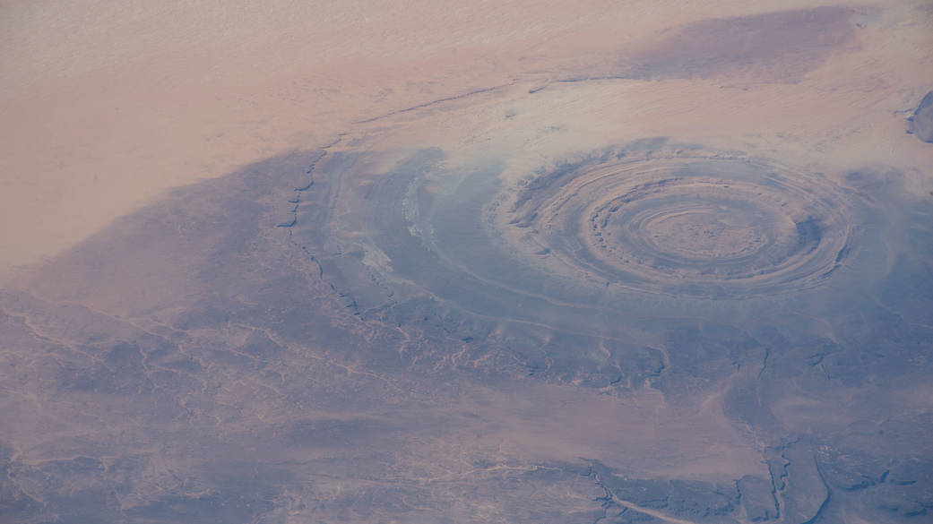 The Richat structure in the African nation of Mauritania