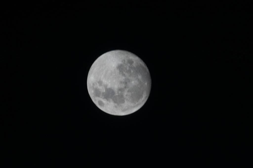 The waxing gibbous Moon above Minnesota