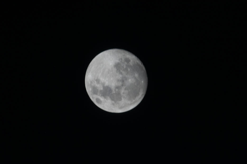 The waxing gibbous Moon above Minnesota