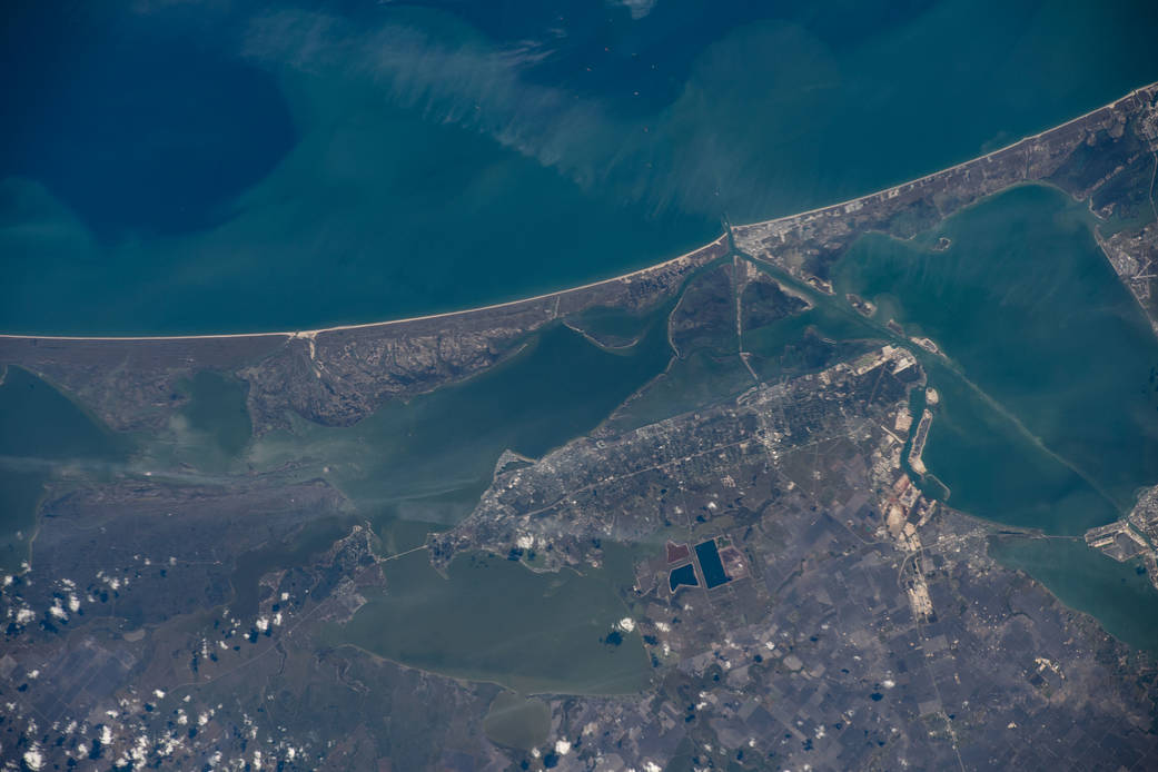 The southern coast of Texas on the Gulf of Mexico